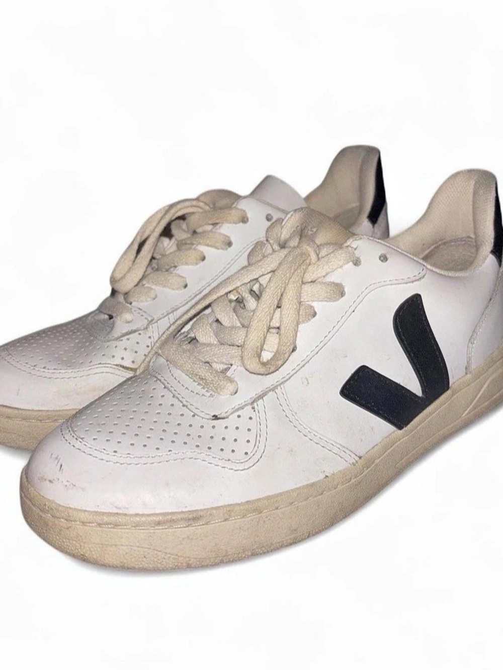 Veja Campo Leather White Black Sneakers US 5
